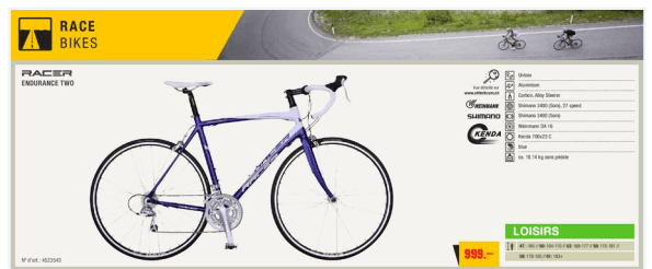 Extrait catalogue Racer Sora