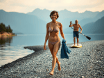 6-femme-nue-de-30-ans-marche-sur-une-etroite