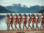 cinq-femmes-nues-marchent-dans-un-lac-derriere-il-y