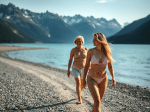 deux-femme-nue-de-40-ans-marche-sur-une-etroite
