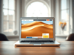 un-macbook-air-m1-de-couleur-argent-sur-lecran-duquel