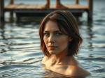 une-femme-nue-dans-leau-elle-a-des-cheveux-bruns