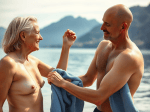 une-femmes-nue-se-seche-avec-un-linge-bleu-sur