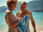 une-femmes-nue-se-seche-avec-un-linge-bleu-sur